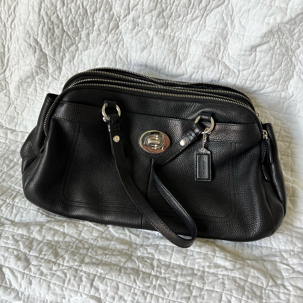 Coach Black Leather Bag